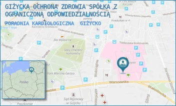 PORADNIA KARDIOLOGICZNA - GIŻYCKA OCHRONA ZDROWIA SPÓŁKA Z OGRANICZONĄ ODPOWIEDZIALNOŚCIĄ - WARSZAWSKA 41,  GIŻYCKO