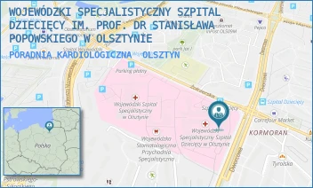 PORADNIA KARDIOLOGICZNA - WOJEWÓDZKI SPECJALISTYCZNY SZPITAL DZIECIĘCY IM. PROF. DR STANISŁAWA POPOWSKIEGO W OLSZTYNIE - ŻOŁNIERSKA 18 A,  OLSZTYN