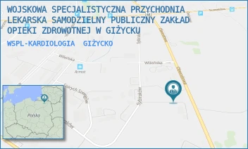 WSPL-KARDIOLOGIA - WOJSKOWA SPECJALISTYCZNA PRZYCHODNIA LEKARSKA SAMODZIELNY PUBLICZNY ZAKŁAD OPIEKI ZDROWOTNEJ W GIŻYCKU - OBWODOWA 3,  GIŻYCKO