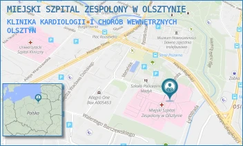 KLINIKA KARDIOLOGII I CHORÓB WEWNĘTRZNYCH - MIEJSKI SZPITAL ZESPOLONY W OLSZTYNIE - NIEPODLEGŁOŚCI 44,  OLSZTYN