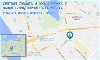 PORADNIA KARDIOLOGICZNA - CENTRUM ZDROWIA W OPOLU SPÓŁKA Z OGRANICZONĄ ODPOWIEDZIALNOŚCIĄ - UL. LUDWIKA WARYŃSKIEGO 30,  OPOLE