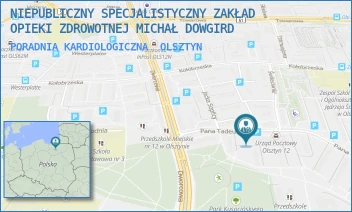 PORADNIA KARDIOLOGICZNA - NIEPUBLICZNY SPECJALISTYCZNY ZAKŁAD OPIEKI ZDROWOTNEJ MICHAŁ DOWGIRD - PANA TADEUSZA 6,  OLSZTYN