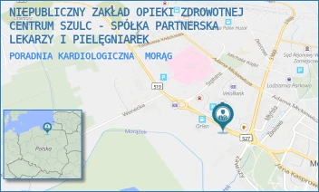 PORADNIA KARDIOLOGICZNA - NIEPUBLICZNY ZAKŁAD OPIEKI ZDROWOTNEJ CENTRUM SZULC - SPÓŁKA PARTNERSKA LEKARZY - DĄBROWSKIEGO 7,  MORĄG