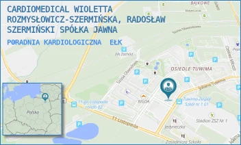 PORADNIA KARDIOLOGICZNA - CARDIOMEDICAL WIOLETTA ROZMYSŁOWICZ-SZERMIŃSKA, RADOSŁAW SZERMIŃSKI SPÓŁKA JAWNA - JULIANA TUWIMA 22/8U,  EŁK