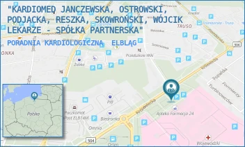 PORADNIA KARDIOLOGICZNA - "KARDIOMED JANCZEWSKA, OSTROWSKI, PODJACKA, RESZKA, SKOWROŃSKI, WÓJCIK LEKARZE - SPÓŁKA PARTNERSKA" - KRÓLEWIECKA 146,  ELBLĄG