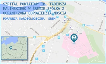 PORADNIA KARDIOLOGICZNA - SZPITAL POWIATOWY IM. TADEUSZA MALIŃSKIEGO W ŚREMIE SPÓŁKA Z OGRANICZONĄ ODPOWIEDZIALNOŚCIĄ - CHEŁMOŃSKIEGO 1,  ŚREM