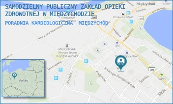 PORADNIA KARDIOLOGICZNA - SAMODZIELNY PUBLICZNY ZAKŁAD OPIEKI ZDROWOTNEJ W MIĘDZYCHODZIE - SZPITALNA 10,  MIĘDZYCHÓD