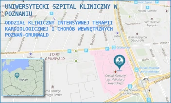 ODDZIAŁ KLINICZNY INTENSYWNEJ TERAPII KARDIOLOGICZNEJ I CHORÓB WEWNĘTRZNYCH - UNIWERSYTECKI SZPITAL KLINICZNY W POZNANIU - PRZYBYSZEWSKIEGO 49,  POZNAŃ-GRUNWALD