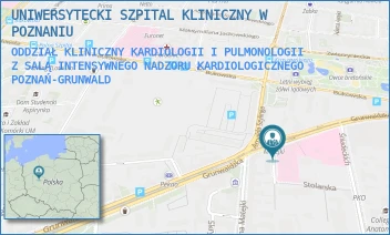 ODDZIAŁ KLINICZNY KARDIOLOGII I PULMONOLOGII Z SALĄ INTENSYWNEGO NADZORU KARDIOLOGICZNEGO - UNIWERSYTECKI SZPITAL KLINICZNY W POZNANIU - GRUNWALDZKA 16/18,  POZNAŃ-GRUNWALD
