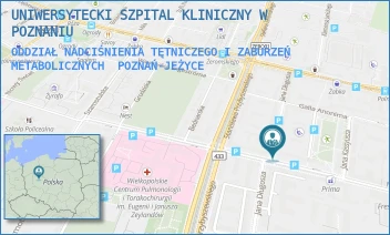 ODDZIAŁ NADCIŚNIENIA TĘTNICZEGO I ZABURZEŃ METABOLICZNYCH - UNIWERSYTECKI SZPITAL KLINICZNY W POZNANIU - AUGUSTYNA SZAMARZEWSKIEGO 84,  POZNAŃ-JEŻYCE