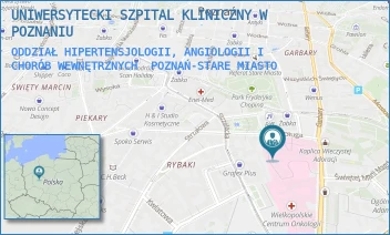 ODDZIAŁ HIPERTENSJOLOGII, ANGIOLOGII I CHORÓB WEWNĘTRZNYCH - UNIWERSYTECKI SZPITAL KLINICZNY W POZNANIU - DŁUGA 1/2,  POZNAŃ-STARE MIASTO