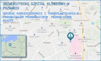 ODDZIAŁ KARDIOCHIRURGII I TRANSPLANTOLOGII Z PODODDZIAŁEM POOPERACYJNYM - UNIWERSYTECKI SZPITAL KLINICZNY W POZNANIU - DŁUGA 1/2,  POZNAŃ-STARE MIASTO