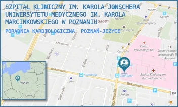 PORADNIA KARDIOLOGICZNA - SZPITAL KLINICZNY IM. KAROLA JONSCHERA UNIWERSYTETU MEDYCZNEGO IM. KAROLA MARCINKOWSKIEGO W POZNANIU - SZPITALNA 27/33,  POZNAŃ-JEŻYCE