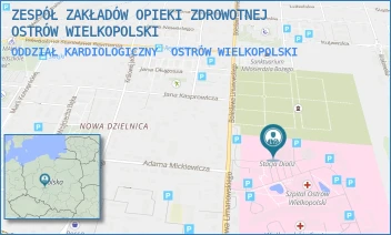 ODDZIAŁ KARDIOLOGICZNY - ZESPÓŁ ZAKŁADÓW OPIEKI ZDROWOTNEJ OSTRÓW WIELKOPOLSKI - LIMANOWSKIEGO 20/22,  OSTRÓW WIELKOPOLSKI
