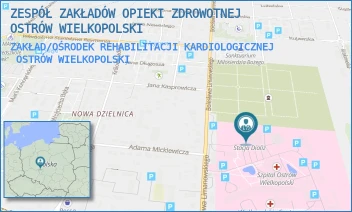 ZAKŁAD/OŚRODEK REHABILITACJI KARDIOLOGICZNEJ - ZESPÓŁ ZAKŁADÓW OPIEKI ZDROWOTNEJ OSTRÓW WIELKOPOLSKI - LIMANOWSKIEGO 20/22,  OSTRÓW WIELKOPOLSKI