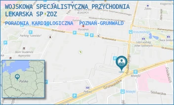 PORADNIA KARDIOLOGICZNA - WOJSKOWA SPECJALISTYCZNA PRZYCHODNIA LEKARSKA SP ZOZ - SZYLINGA ARNOLDA 1,  POZNAŃ-GRUNWALD