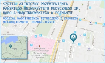 ODDZIAŁ NADCIŚNIENIA TĘTNICZEGO I ZABURZEŃ METABOLICZNYCH - SZPITAL KLINICZNY PRZEMIENIENIA PAŃSKIEGO UNIWERSYTETU MEDYCZNEGO IM. KAROLA MARCINKOWSKIEGO W POZNANIU - AUGUSTYNA SZAMARZEWSKIEGO 84,  POZNAŃ-JEŻYCE