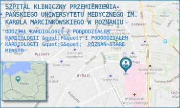 ODDZIAŁ KARDIOLOGII Z PODODDZIAŁEM KARDIOLOGII "F" I PODODDZIAŁEM KARDIOLOGII "G" - SZPITAL KLINICZNY PRZEMIENIENIA PAŃSKIEGO UNIWERSYTETU MEDYCZNEGO IM. KAROLA MARCINKOWSKIEGO W POZNANIU - DŁUGA 1/2,  POZNAŃ-STARE MIASTO