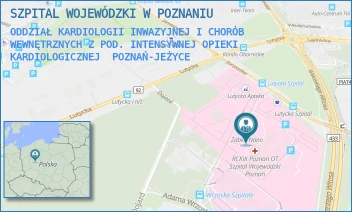 ODDZIAŁ KARDIOLOGII INWAZYJNEJ I CHORÓB WEWNĘTRZNYCH Z POD. INTENSYWNEJ OPIEKI KARDIOLOGICZNEJ - SZPITAL WOJEWÓDZKI W POZNANIU - JURASZÓW 7-19,  POZNAŃ-JEŻYCE