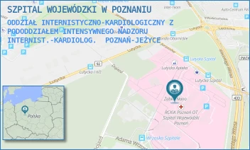 ODDZIAŁ INTERNISTYCZNO-KARDIOLOGICZNY Z PODODDZIAŁEM INTENSYWNEGO NADZORU INTERNIST.-KARDIOLOG. - SZPITAL WOJEWÓDZKI W POZNANIU - JURASZÓW 7-19,  POZNAŃ-JEŻYCE