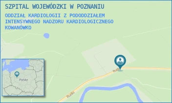 ODDZIAŁ KARDIOLOGII Z PODODDZIAŁEM INTENSYWNEGO NADZORU KARDIOLOGICZNEGO - SZPITAL WOJEWÓDZKI W POZNANIU - SANATORYJNA 34,  KOWANÓWKO