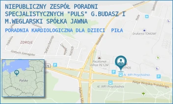 PORADNIA KARDIOLOGICZNA DLA DZIECI - NIEPUBLICZNY ZESPÓŁ PORADNI SPECJALISTYCZNYCH "PULS" G.BUDASZ I M.WEGLARSKI SPÓŁKA JAWNA - WOJSKA POLSKIEGO 49B,  PIŁA