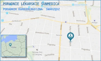 PORADNIA KARDIOLOGICZNA - PORADNIE LEKARSKIE SUNMEDICA - WILKOŃSKICH 16,  SWARZĘDZ