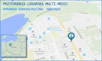 PORADNIA KARDIOLOGICZNA - PRZYCHODNIA LEKARSKA MULTI-MEDIC - CIESZKOWSKIEGO 100/102,  SWARZĘDZ