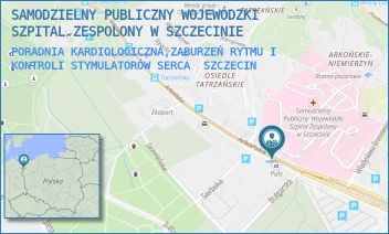 PORADNIA KARDIOLOGICZNA,ZABURZEŃ RYTMU I KONTROLI STYMULATORÓW SERCA - SAMODZIELNY PUBLICZNY WOJEWÓDZKI SZPITAL ZESPOLONY W SZCZECINIE - ARKOŃSKA 4,  SZCZECIN