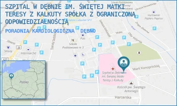 PORADNIA KARDIOLOGICZNA - SZPITAL W DĘBNIE IM. ŚWIĘTEJ MATKI TERESY Z KALKUTY SPÓŁKA Z OGRANICZONĄ ODPOWIEDZIALNOŚCIĄ - KOŚCIUSZKI 58,  DĘBNO