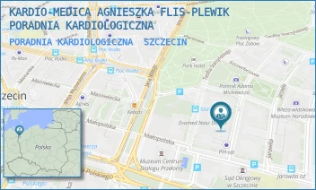 PORADNIA KARDIOLOGICZNA - KARDIO-MEDICA AGNIESZKA FLIS-PLEWIK PORADNIA KARDIOLOGICZNA - HENRYKA POBOŻNEGO 14,  SZCZECIN
