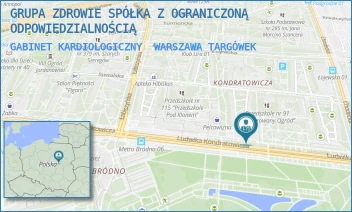 GABINET KARDIOLOGICZNY - GRUPA ZDROWIE SPÓŁKA Z OGRANICZONĄ ODPOWIEDZIALNOŚCIĄ - LUDWIKA KONDRATOWICZA 27B,  WARSZAWA TARGÓWEK