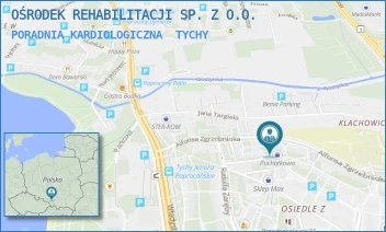 PORADNIA KARDIOLOGICZNA - OŚRODEK REHABILITACJI SP. Z O.O. - UL. ALFONSA ZGRZEBNIOKA 22,  TYCHY