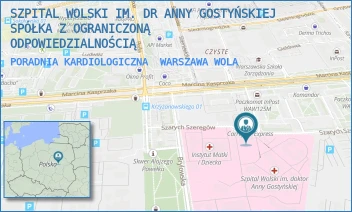PORADNIA KARDIOLOGICZNA - SZPITAL WOLSKI IM. DR ANNY GOSTYŃSKIEJ SPÓŁKA Z OGRANICZONĄ ODPOWIEDZIALNOŚCIĄ - MARCINA KASPRZAKA 17,  WARSZAWA WOLA