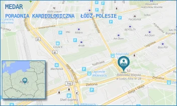 PORADNIA KARDIOLOGICZNA - MEDAR - UL. ZIELONA 77,  ŁÓDŹ-POLESIE