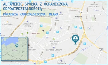PORADNIA KARDIOLOGICZNA - ALFAMEDIC SPÓŁKA Z OGRANICZONĄ ODPOWIEDZIALNOŚCIĄ - GRZEBSKIEGO 12,  MŁAWA